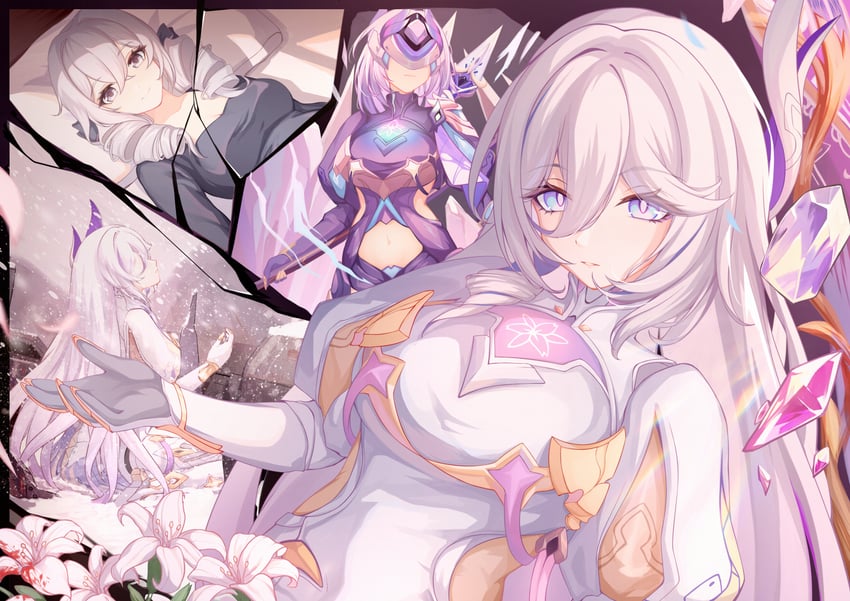 misteln schariac and alexandra pavlovna zaychik (honkai and 1 more) drawn by blackheart`