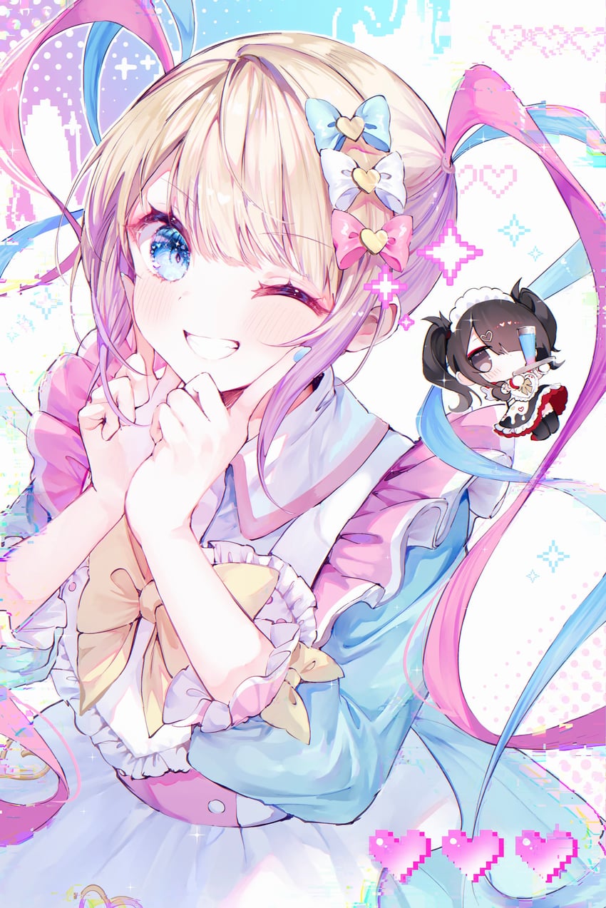 chouzetsusaikawa tenshi-chan and ame-chan (needy girl overdose and 1 more) drawn by noyu_(noyu23386566)