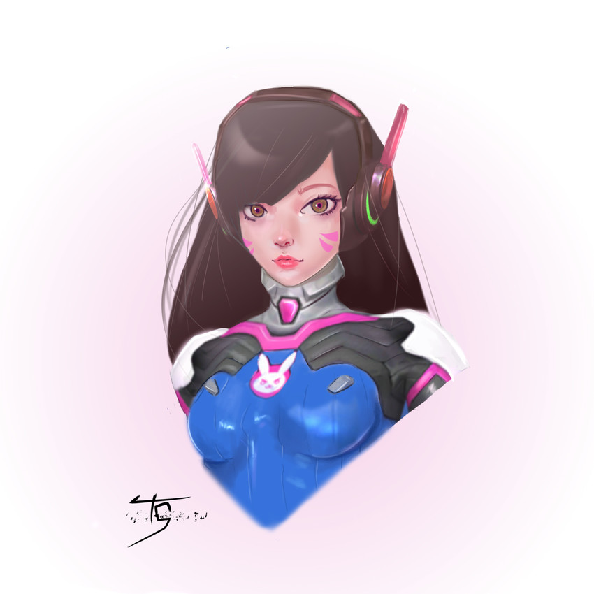 d.va (overwatch and 1 more) drawn by tuba_gunes