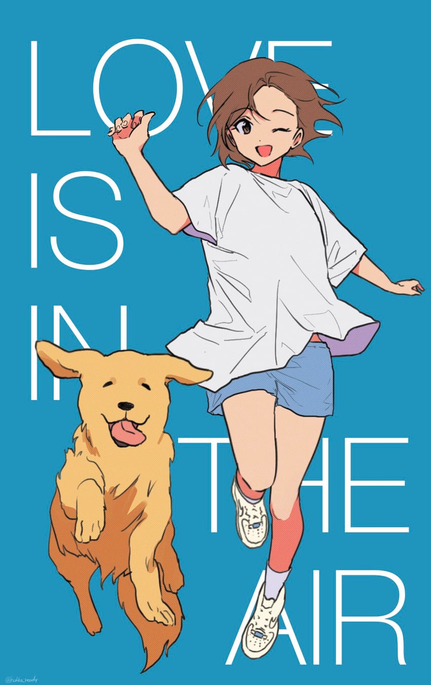 mizuki seira and wanko (idolmaster and 2 more) drawn by hukka_(hukka_ready)