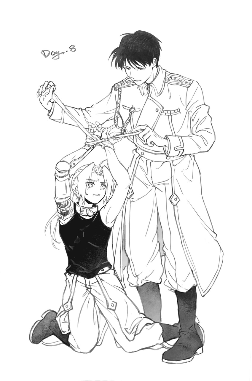 edward elric and roy mustang (fullmetal alchemist) drawn by xue_ezi