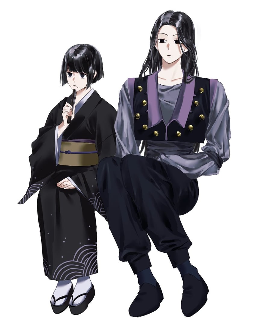 illumi zoldyck and kalluto zoldyck (hunter x hunter) drawn by chokeke_005