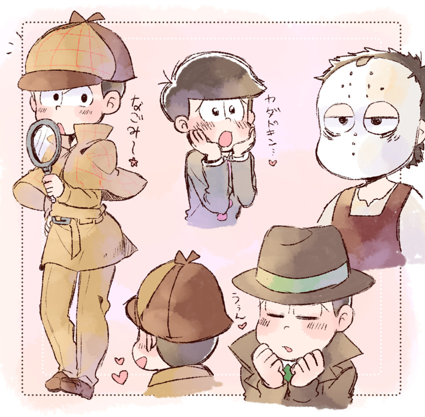 matsuno osomatsu, matsuno ichimatsu, matsuno choromatsu, and matsuno todomatsu (osomatsu and 1 more) drawn by yuusuke-kun