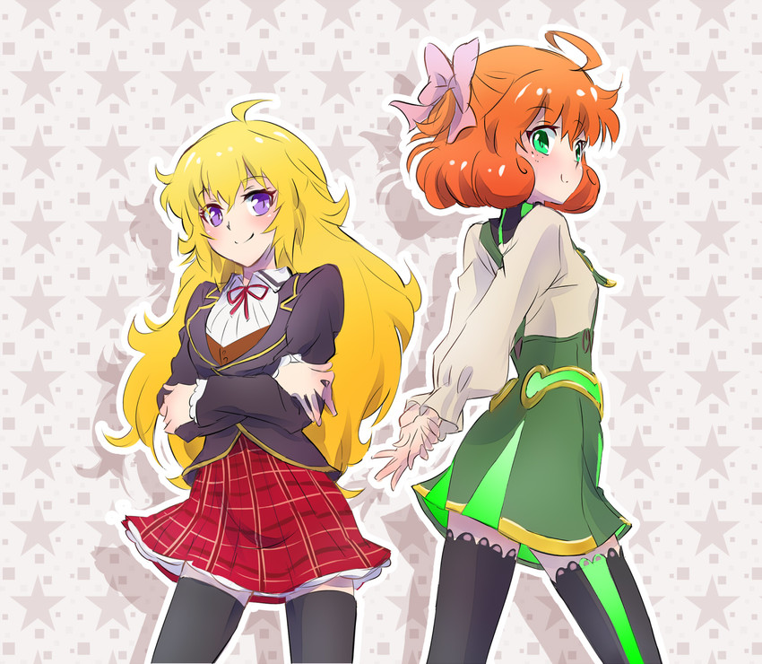 yang xiao long and penny polendina (rwby) drawn by iesupa