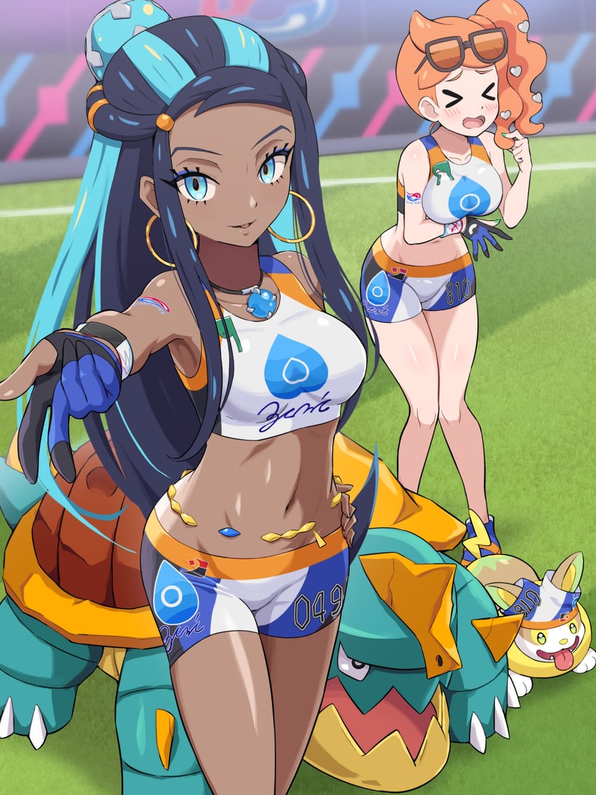 nessa, sonia, yamper, and drednaw (pokemon and 1 more) drawn by pokemoa