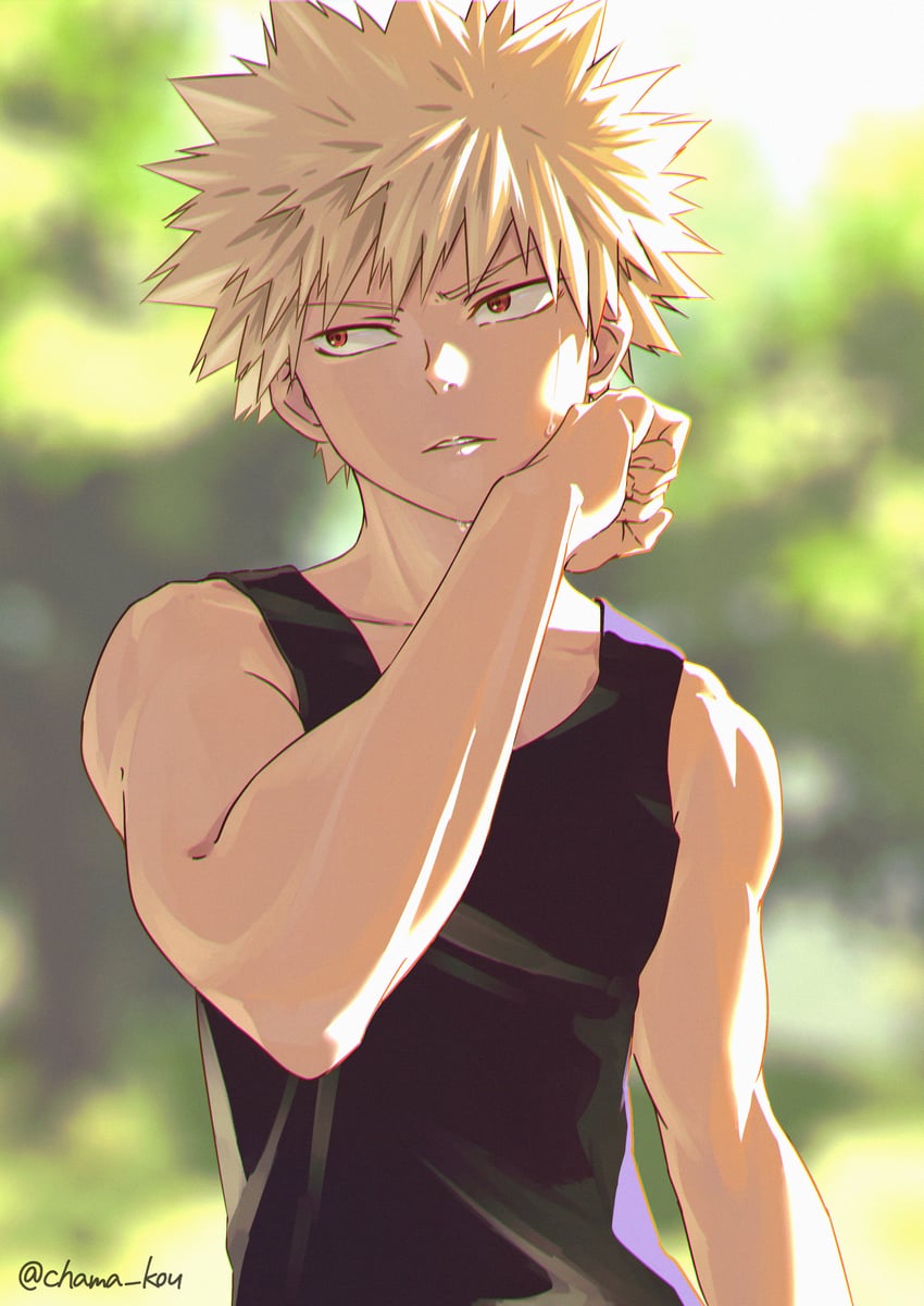 bakugou katsuki (boku no hero academia) drawn by chama_kou