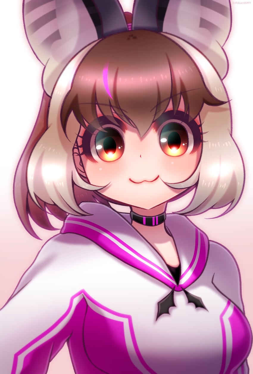 brown long-eared bat (kemono friends and 1 more) drawn by hikarikmy