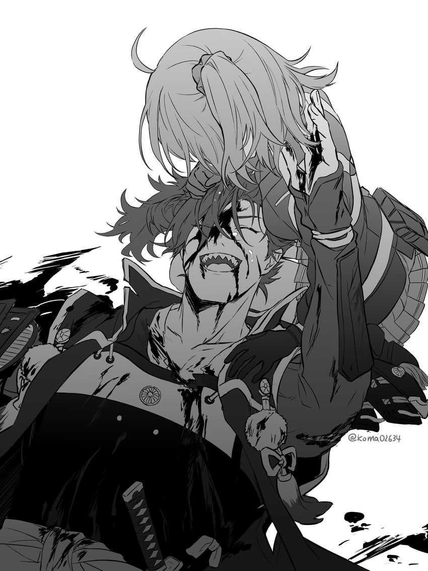 fujimaru ritsuka and mori nagayoshi (fate and 1 more) drawn by koma02634