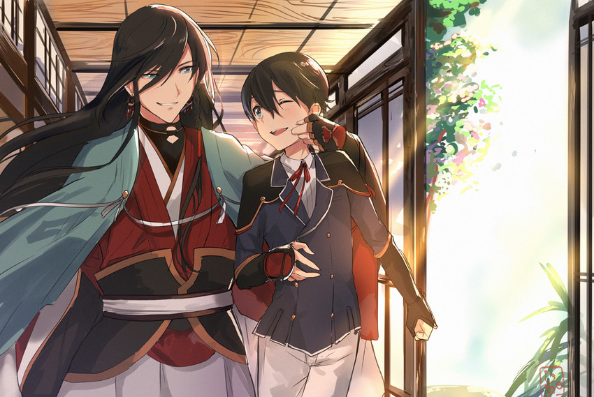 izumi-no-kami kanesada and horikawa kunihiro (touken ranbu) drawn by ume_(plumblossom)