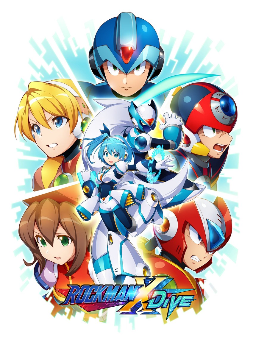 zero, x, iris, axl, alia, and 2 more (mega man and 3 more) drawn by mizuno_keisuke