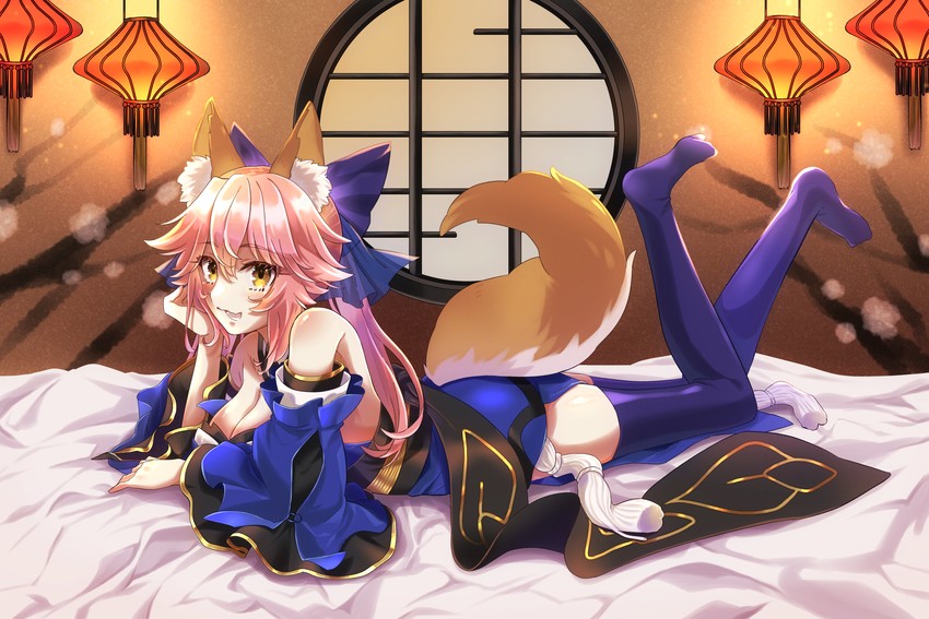 tamamo and tamamo no mae (fate and 4 more) drawn by kanikanidosanko