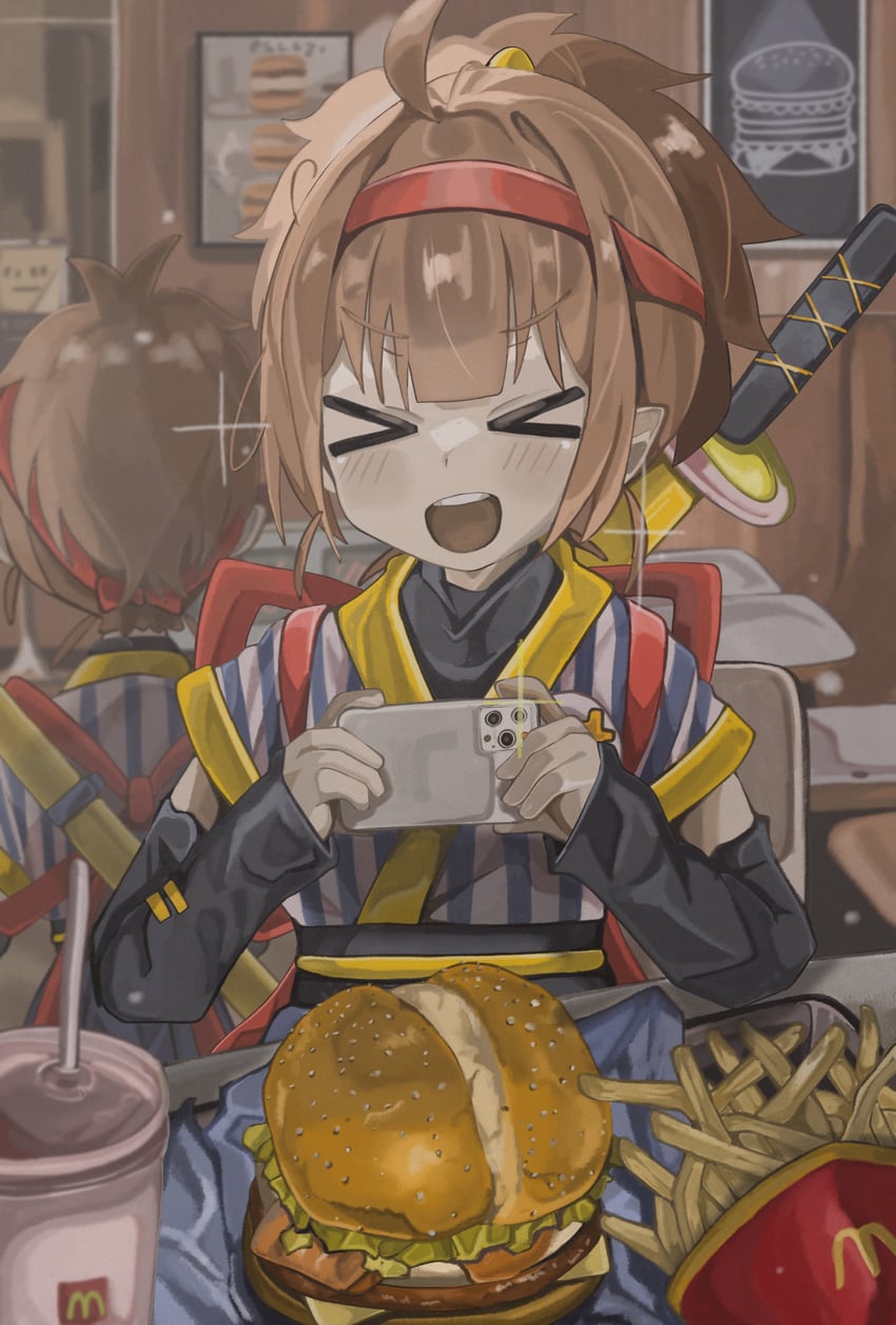 imadake dabuchi tabemi and samurai tamago tabemi (mcdonald's) drawn by naaga_sonomono