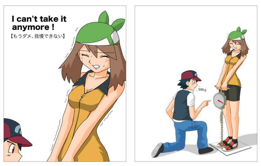 may and ash ketchum (pokemon and 1 more) drawn by takachu