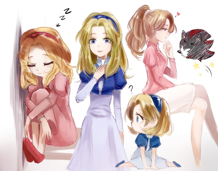 shadow the hedgehog and maria robotnik (sonic) drawn by unichrome-uni