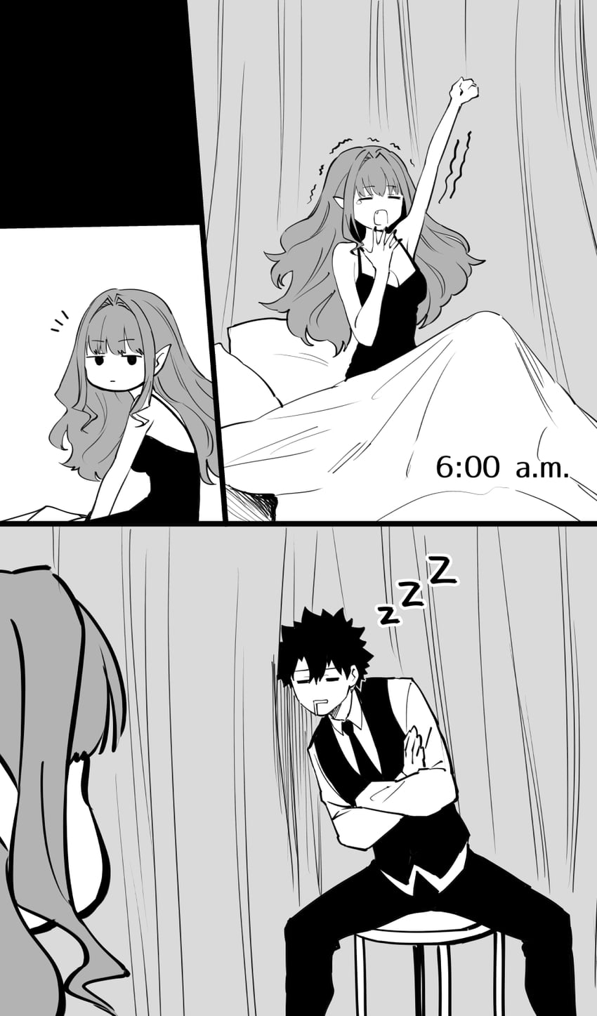 fujimaru ritsuka and baobhan sith (fate and 1 more) drawn by hirunagi