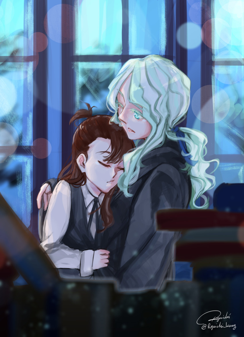 kagari atsuko and diana cavendish (little witch academia) drawn by ryuichi_kung