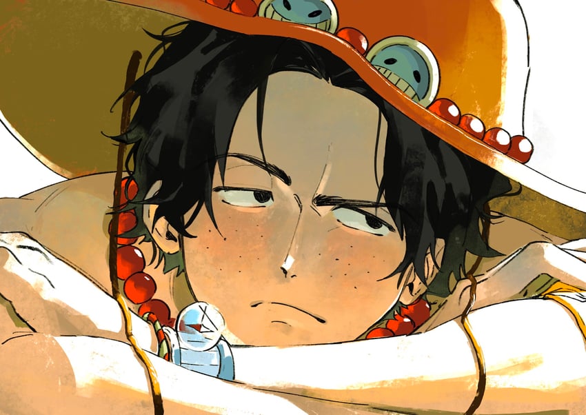 portgas d. ace (one piece) drawn by c_a_k_e