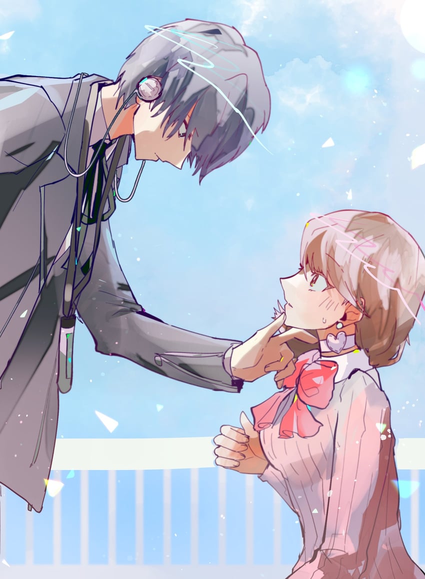 yuuki makoto and takeba yukari (persona and 1 more) drawn by phexxxnol