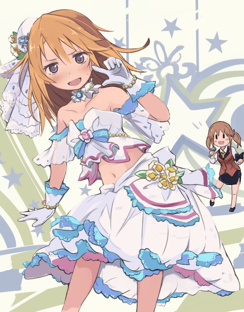 yuuki haru and totoki airi (idolmaster and 1 more) drawn by riva0412