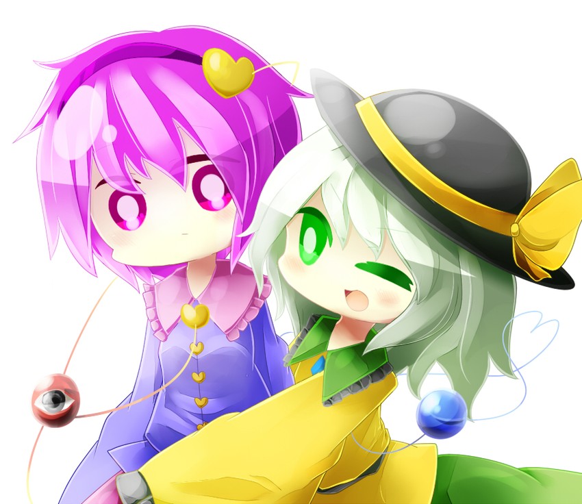 komeiji koishi and komeiji satori (touhou) drawn by kiilowolf