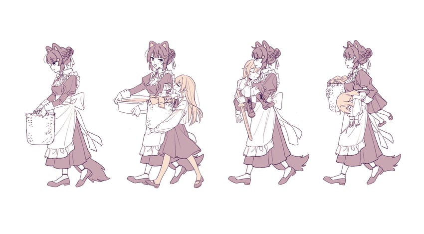 inui toko and furen e lustario (nijisanji) drawn by matsugi_zuntaro