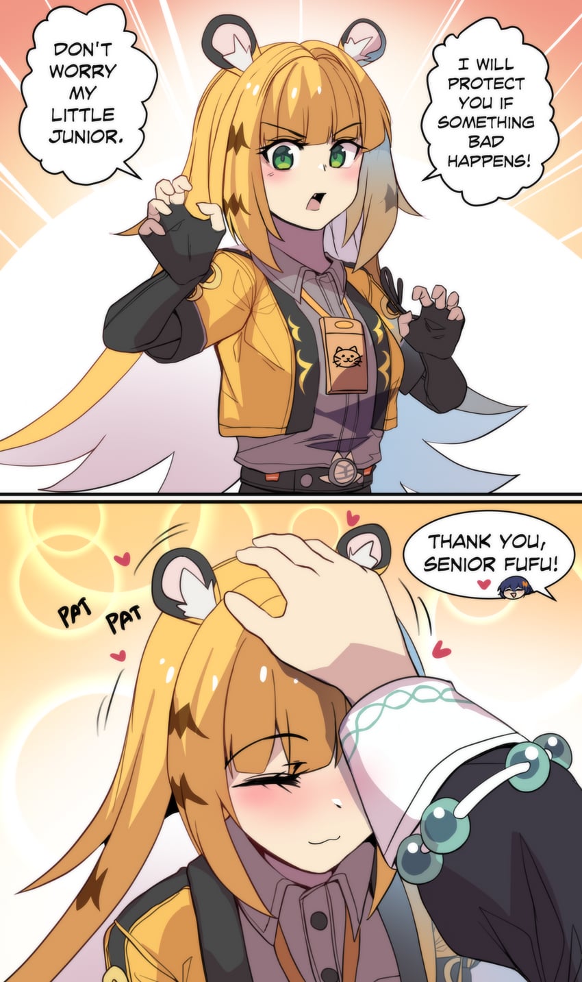 belle and ju fufu (zenless zone zero) drawn by hinghoi