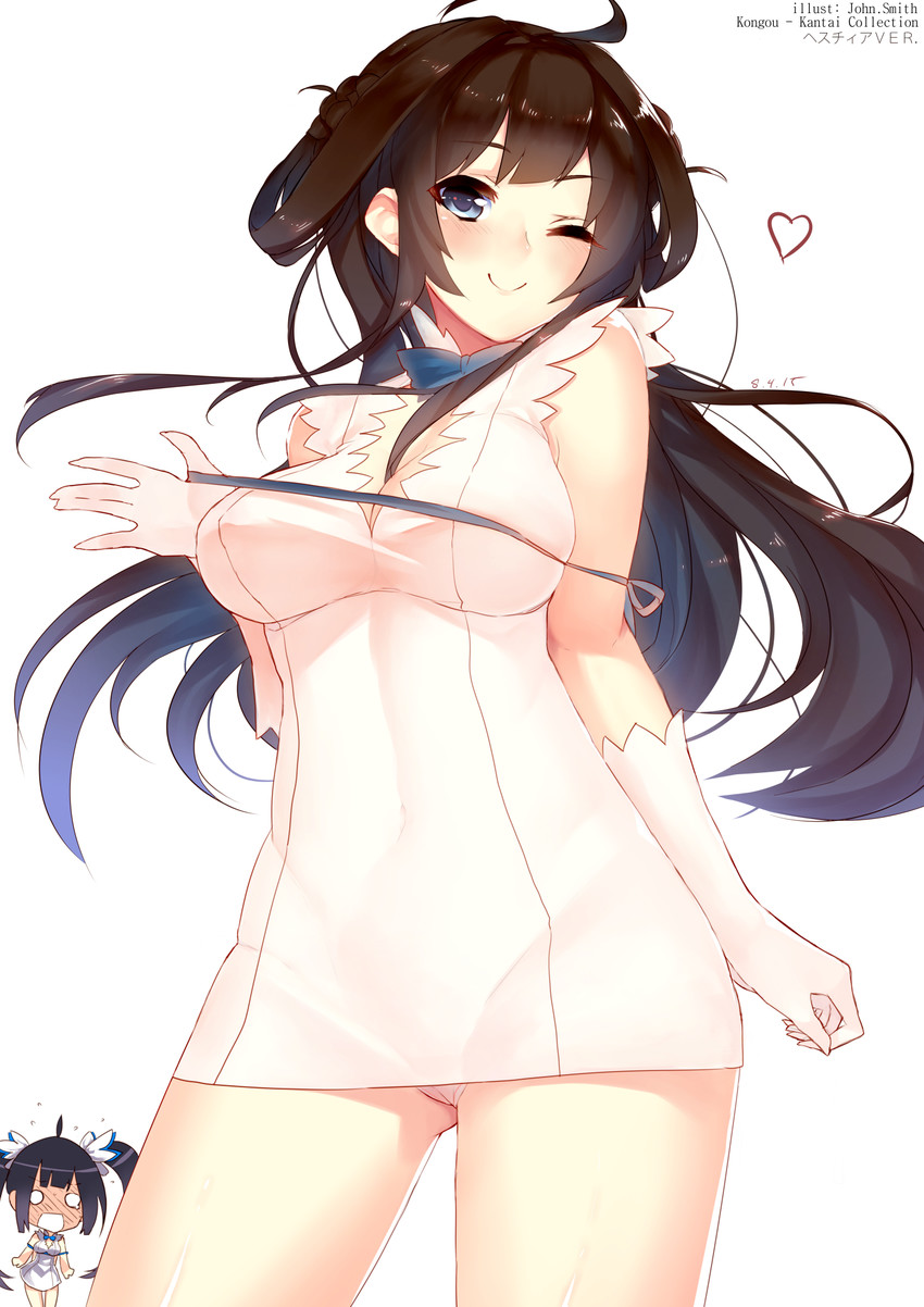 kongou and hestia (kantai collection and 1 more) drawn by john.smith