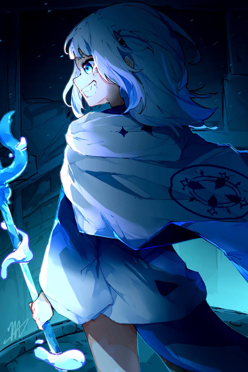 gawr gura (hololive and 2 more) drawn by ma_draws