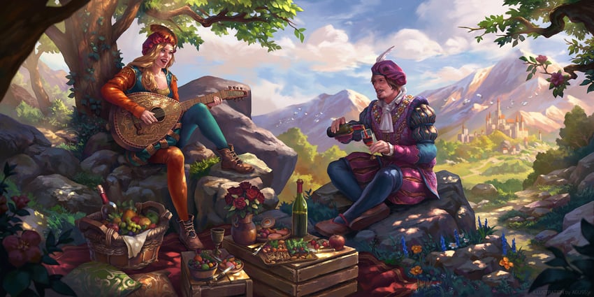 julian alfred pankratz and priscilla (the witcher and 1 more) drawn by agus_sw