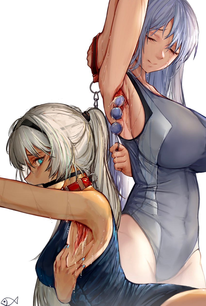 ak-12 and an-94 (girls' frontline) drawn by iuui