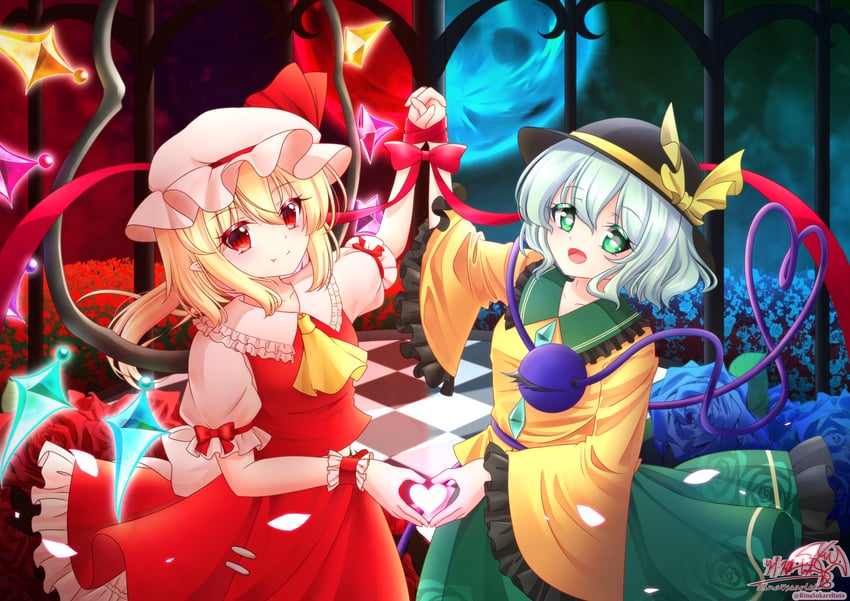 flandre scarlet and komeiji koishi (touhou) drawn by rina_sukareltuto