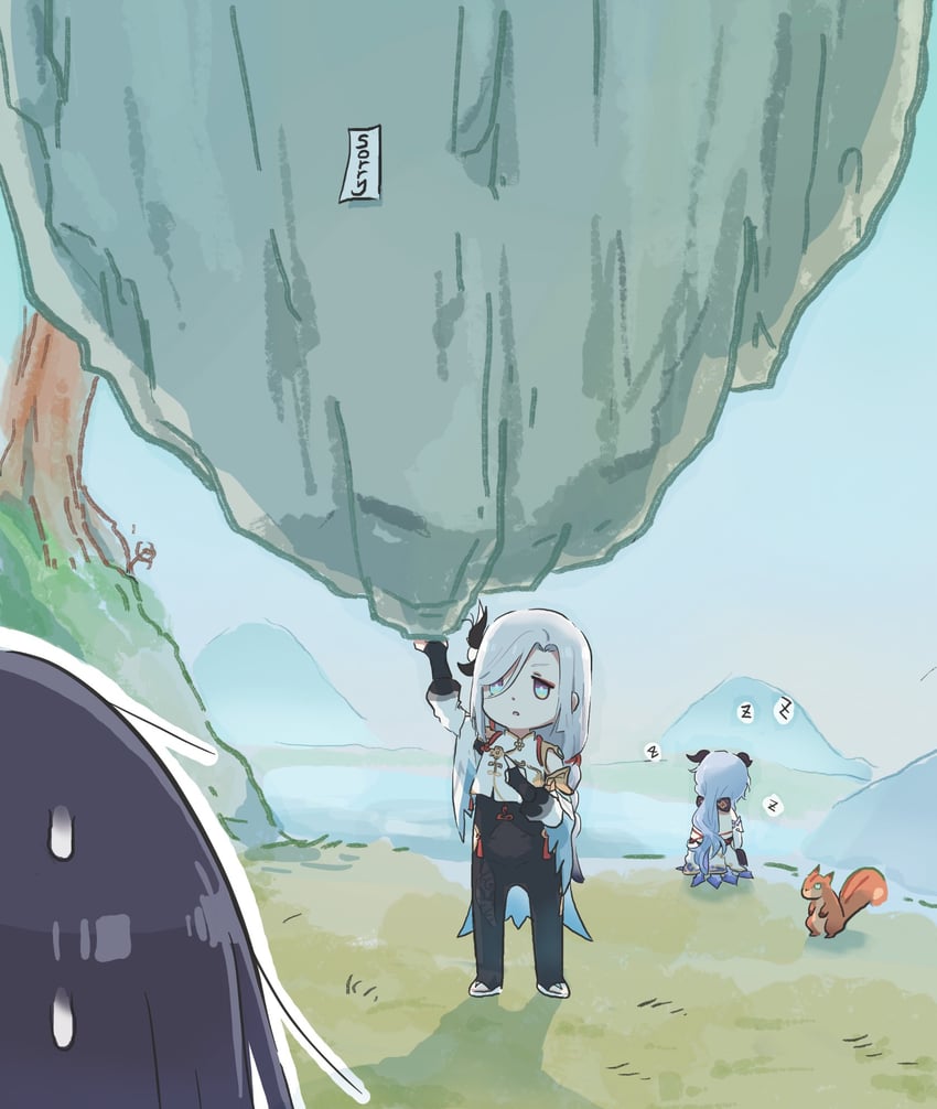 ganyu, shenhe, and yelan (genshin impact) drawn by xinzoruo