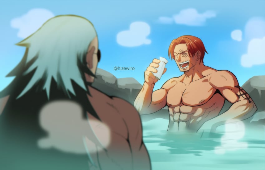 shanks and scopper gaban (one piece) drawn by wize_(hizewiro)