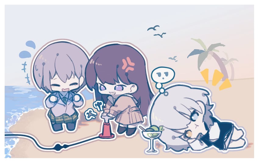 shiina taki, takamatsu tomori, and kaname raana (bang dream! and 1 more)