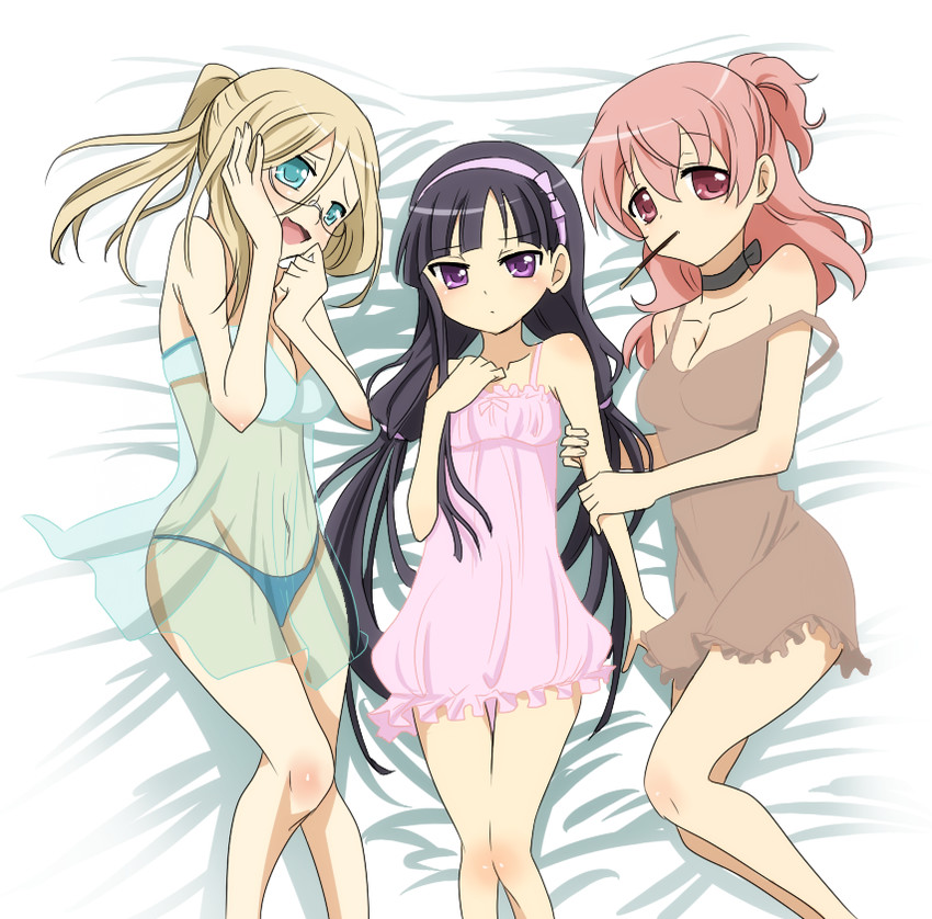 yukinoshita yukino, shirakiin ririchiyo, and roromiya karuta (inu x boku ss) drawn by rumia_(compacthuman)