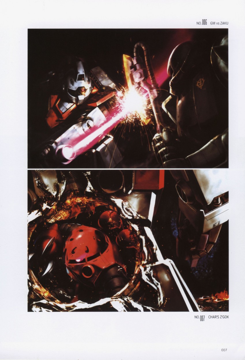zaku ii, gm, z'gok, and zaku ii f/j (gundam and 1 more) drawn by morishita_naochika