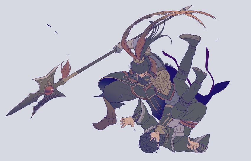 lu bu and ziluan (shin sangoku musou and 1 more) drawn by igusaharu