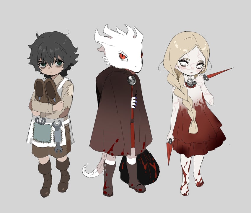 orin the red, the dark urge, and enver gortash (dungeons & dragons and 2 more) drawn by majiang