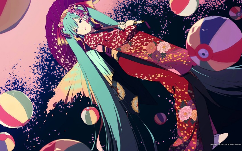 hatsune miku (vocaloid and 1 more) drawn by honya_lala