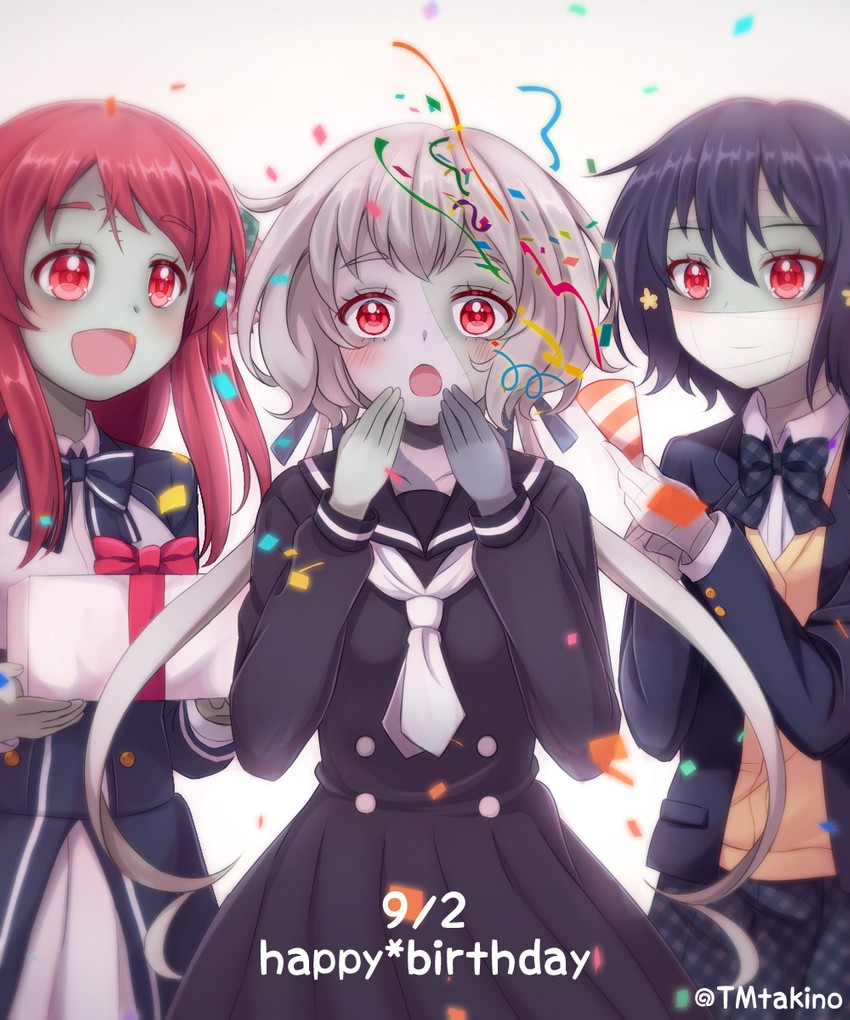 konno junko, minamoto sakura, and mizuno ai (zombie land saga) drawn by tomo_takino