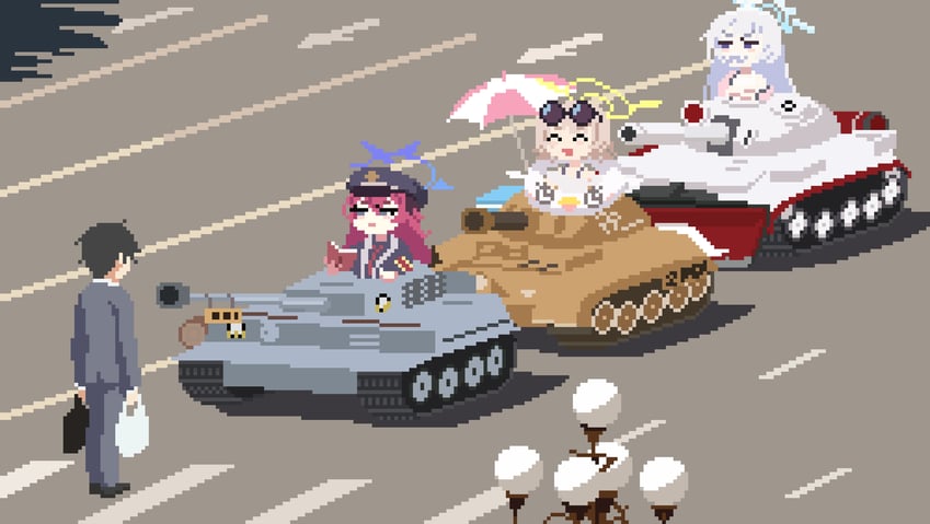 sensei, hifumi, iroha, peroro, and cherino (blue archive and 2 more) drawn by blackredhat