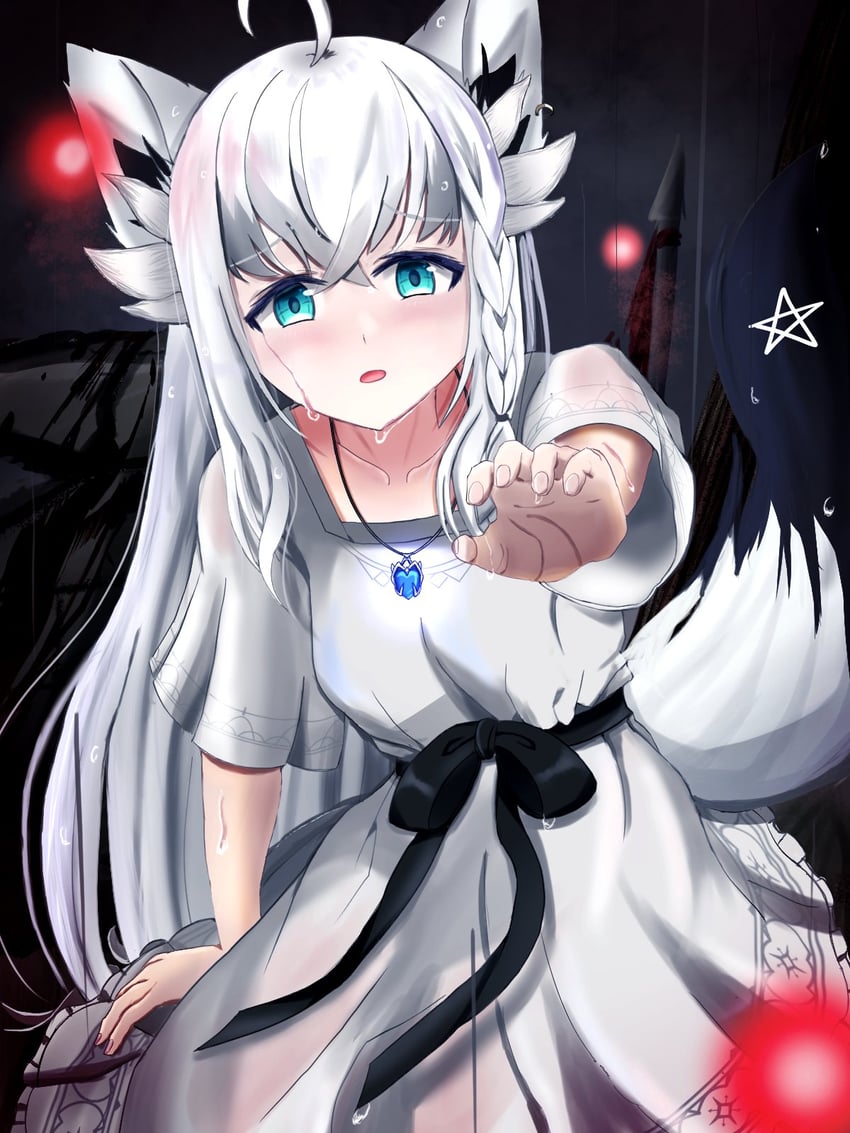 shirakami fubuki and lily (hololive and 1 more) drawn by kedama_dx46