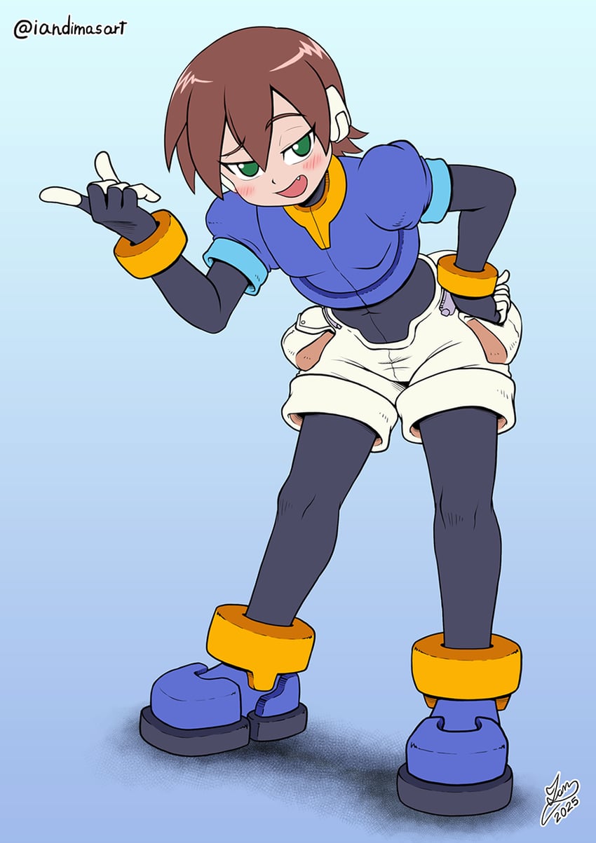 aile (mega man and 1 more) drawn by ian_dimas
