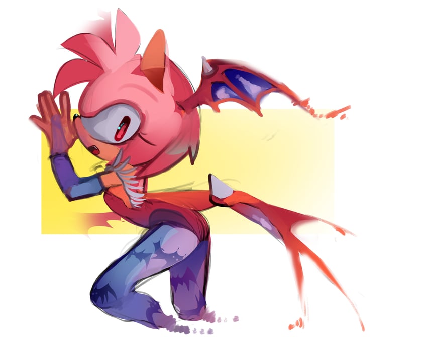 amy rose and lilith (sonic and 1 more) drawn by legochet
