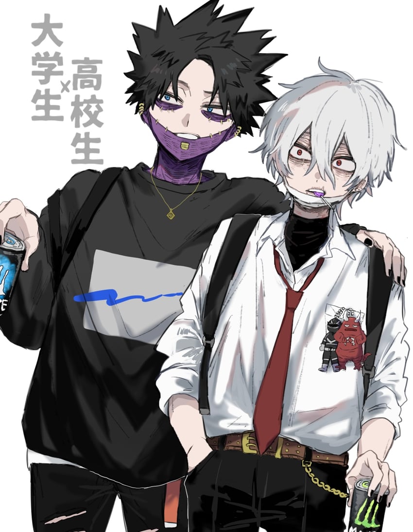 dabi and shigaraki tomura (boku no hero academia) drawn by ametaro_(ixxxzu)