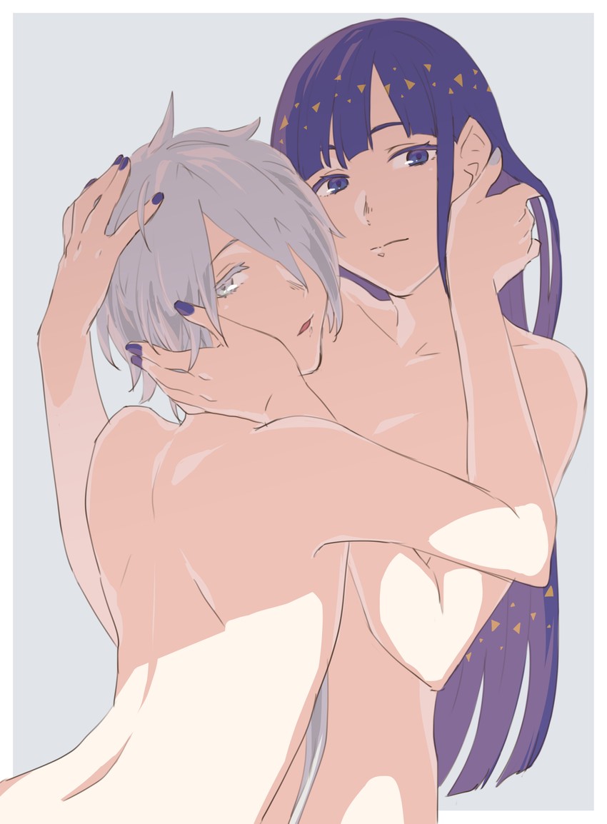 lapis lazuli and ghost quartz (houseki no kuni) drawn by tea_oden