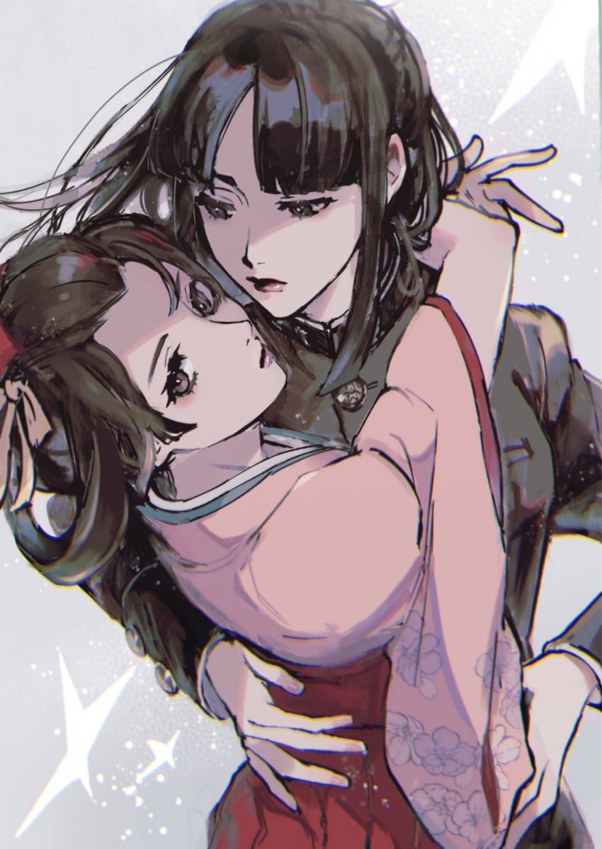 susato mikotoba and rei membami (ace attorney and 2 more) drawn by reba_(akeruna)