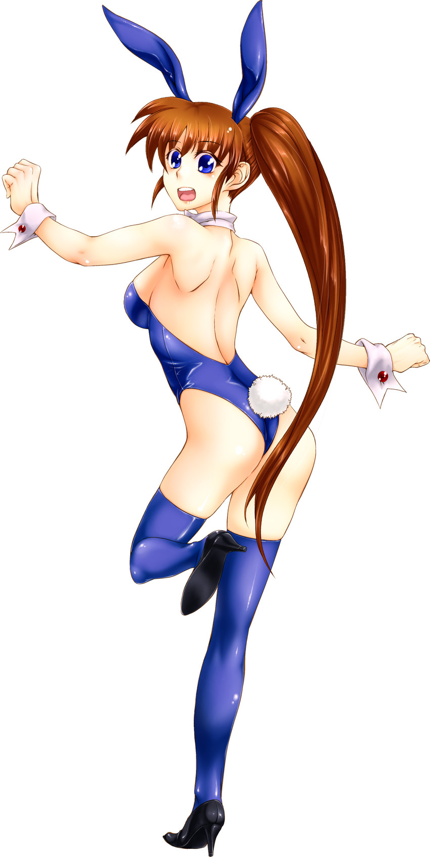 takamachi nanoha (lyrical nanoha and 1 more) drawn by jin_nai