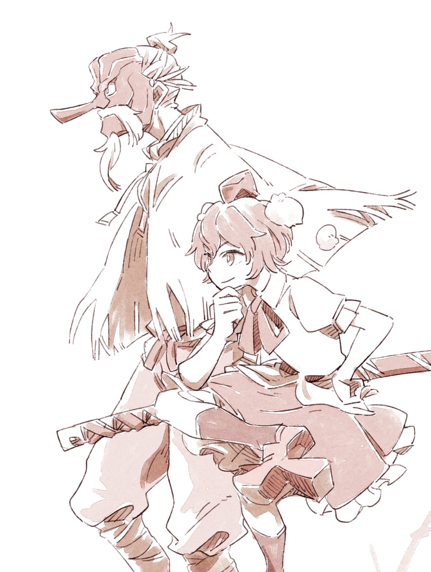 shameimaru aya and tengu of ashina (touhou and 1 more) drawn by ziro_(daydozen)