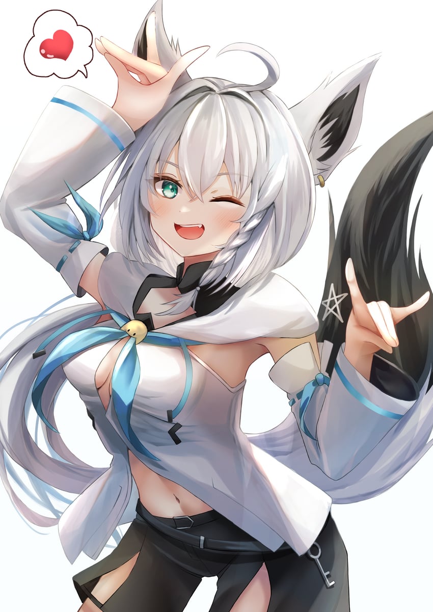 shirakami fubuki (hololive and 1 more) drawn by mikazuki_cocolo